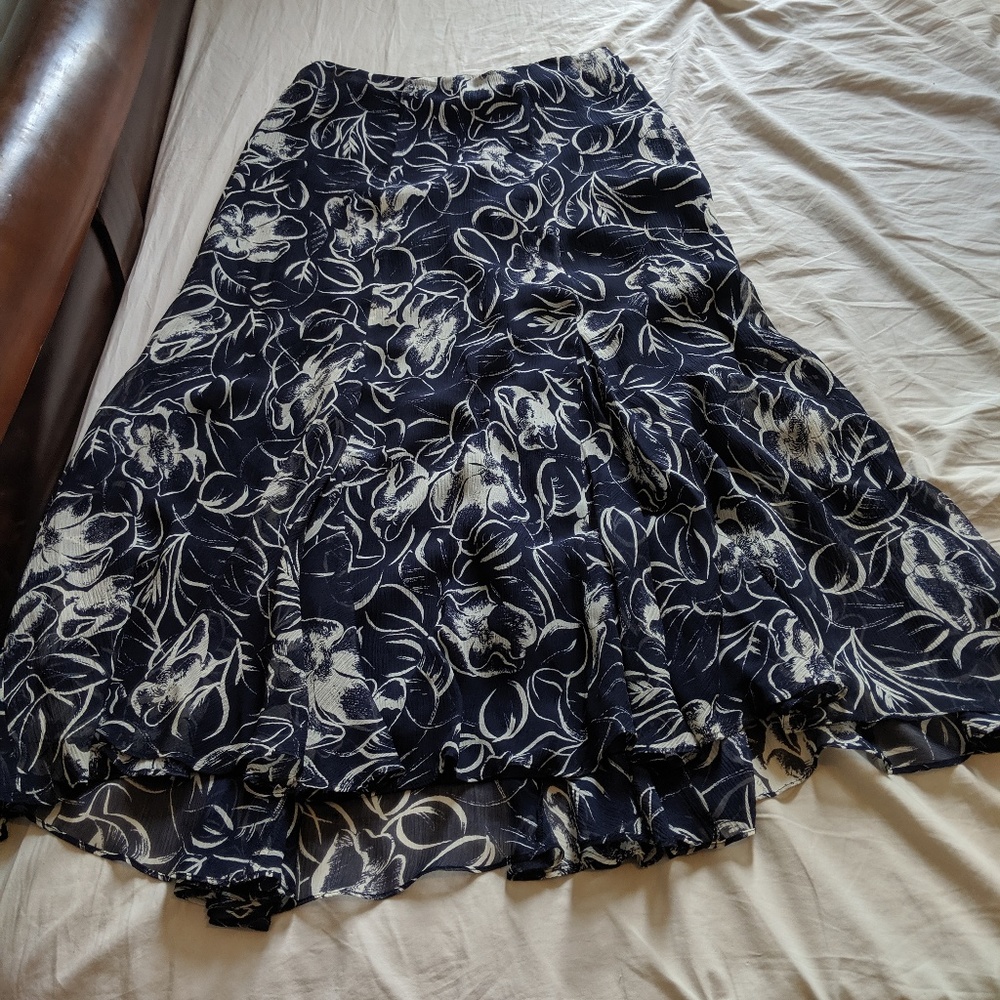 Lauren Ralph Lauren Floral Print Maxi Skirt Sz 2